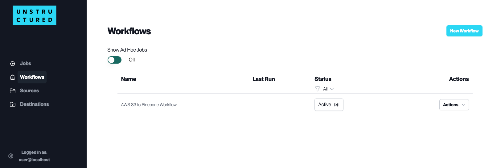 workflow completed