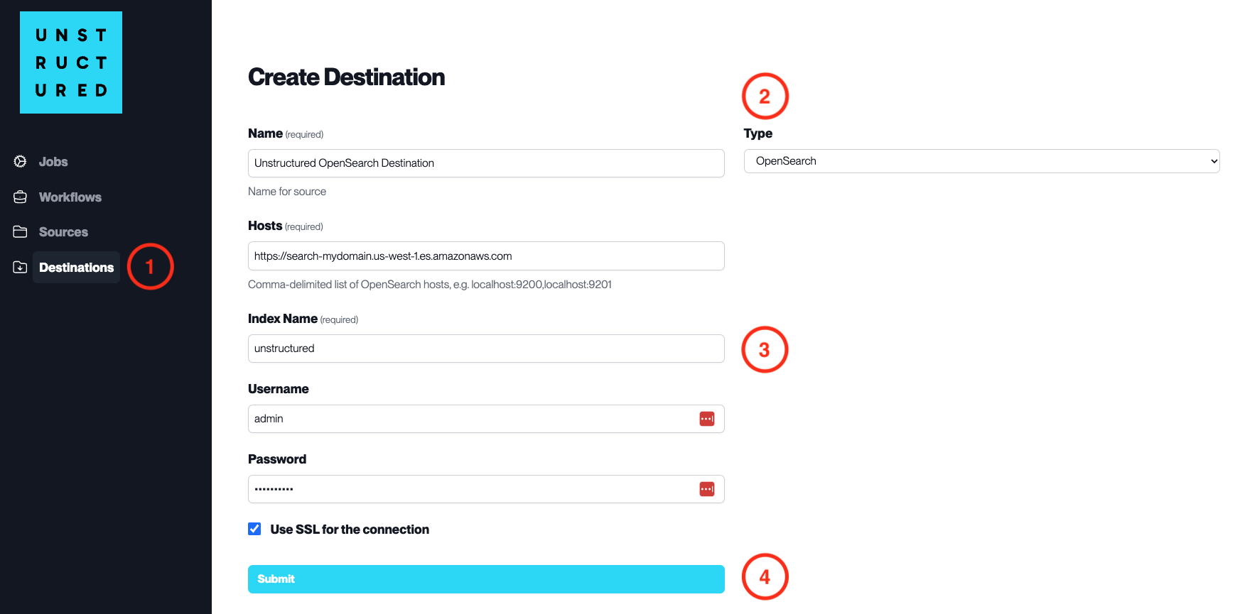 Destination Connector OpenSearch