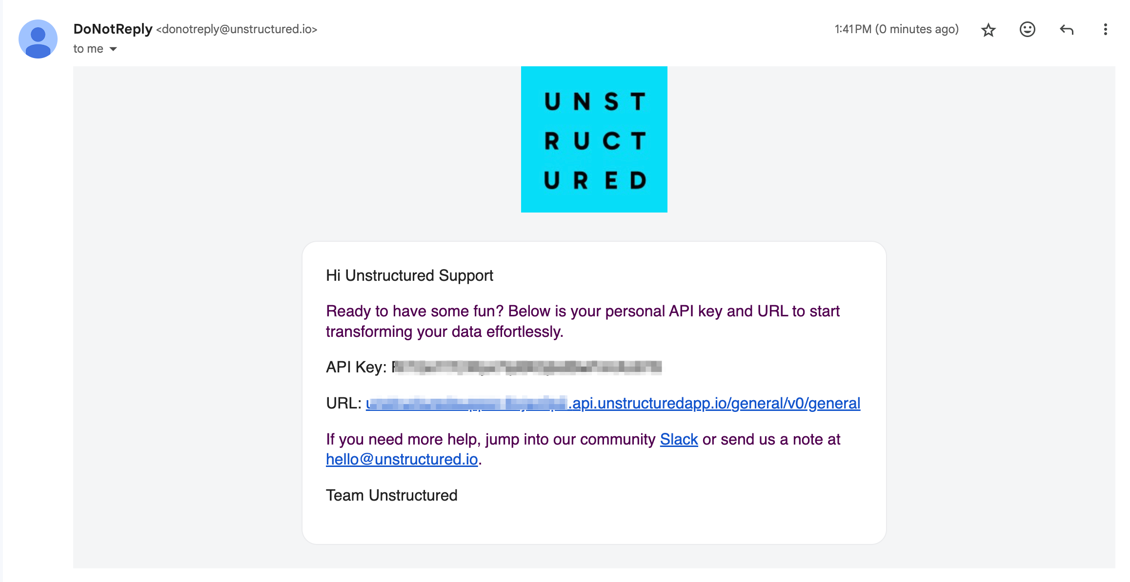 Welcome Email