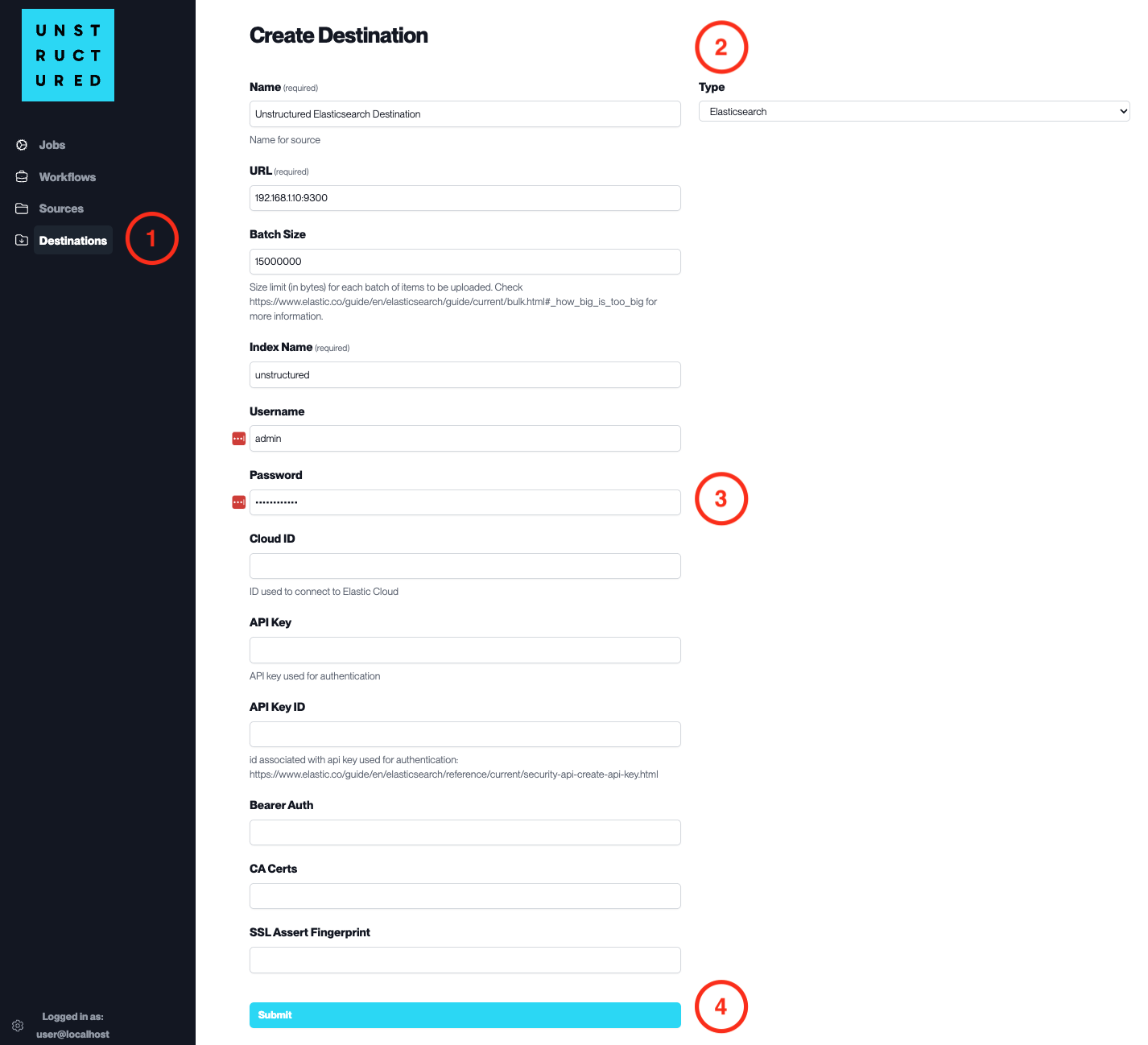Destination Connector Elasticsearch